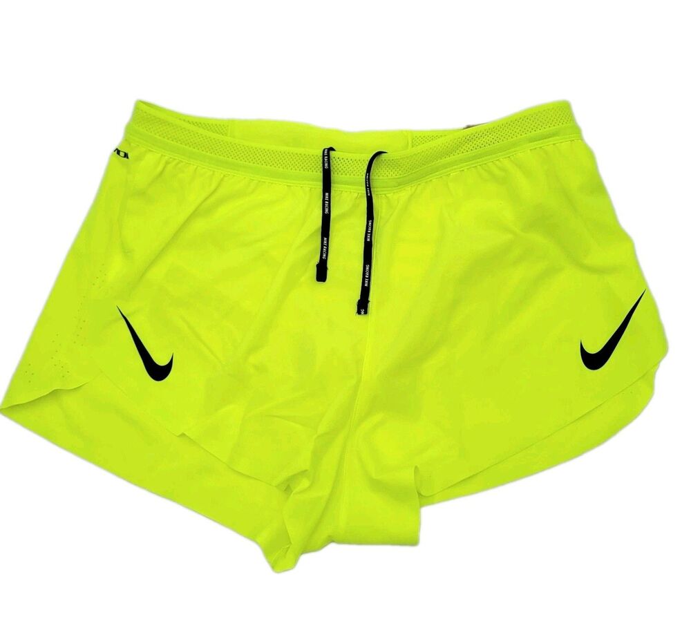 Nike AeroSwift Dri-FIT ADV 2” Running Shorts Volt Men's MED FN3349-702 NWT